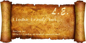 Liedke Erzsébet névjegykártya